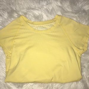 NEVER WORN yellow workout tee